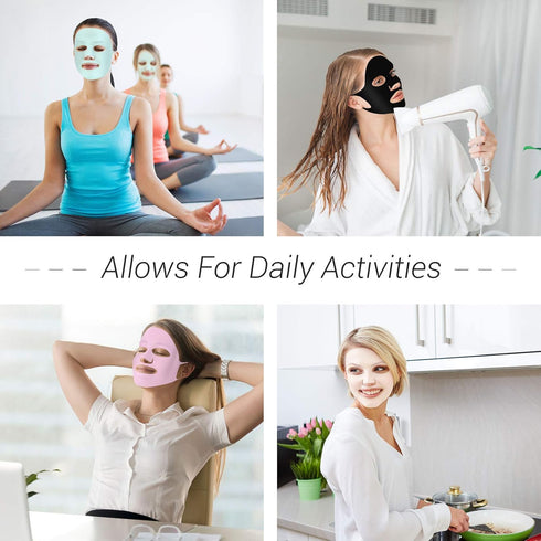 Maitys 5 Pcs Reusable Silicone Facial Mask Sheets for Women, Moisturizing Full Facial Mask Cover