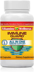 Immune Support Supplement - Made in USA Elderberry Immune Guard with Zinc, Vitamin C, 60 Count