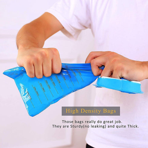 14 Pack Disposable Vomit Bags - Thick Barf Bags 1000ML Blue, Morning Sickness Hospital Grade