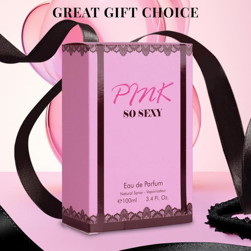 Pink So Sexy Eau De Parfum for Women - 100ml Floral Fruity Fragrance with Bergamot, Apple & Whipped Cream