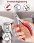 Toenail Clippers for Thick Nails – Podiatrist Nail Clippers with Surgical Stainless Steel Sharp Curved Blades