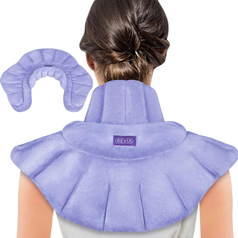REVIX Microwave Heating Pad for Neck, Shoulders, and Back Pain Relief, Weighted Microwavable Wrap