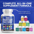 DHEA 200mg Supplement Pregnenolone 100mg for Men & Women with DIM Ashwagandha 3000mg Boron 6mg Complex Calcium Magnesium Zinc 50mg Vitamin D3 5000 iu Hormone Support Capsules Pills - Made in USA 60 Ct
