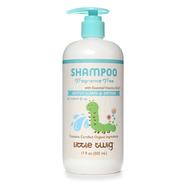 Little Twig Fragrance-Free Shampoo | 17 fl. oz. | Hair Shampoo with Natural Plant Derived Formula, Vegan, Gluten-Free,