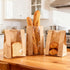 MAIDIWUDI 11.2" 8.2" 3.5" (25) Large Paper Bread Bags for Homemade Bread, x x Paper Bread Bag with Label Lock Clear