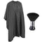 Professional Hair Cutting Cape with Neck Duster Brush, Large Size Salon Cape for Men, Women, Kids (Black Stripes)