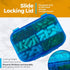 Pill Organizer Case - Portable 6 Compartment Daily Travel Medicine Reminder Box, 2 Pack, Blue