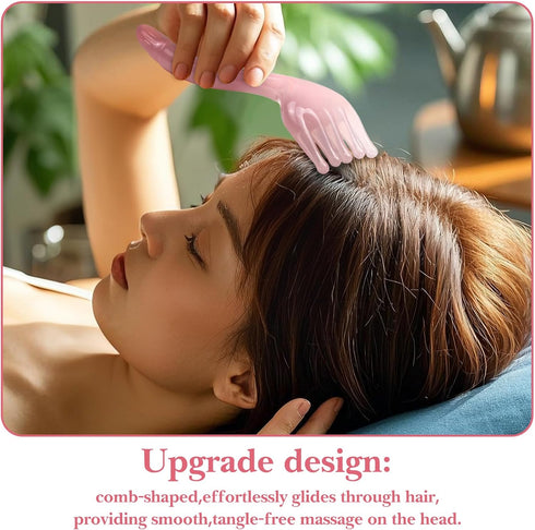 Zoolinn 2-Pack Manual Scalp & Head Massager Portable Resin Gua Sha Tool with Five Claws Ideal Gift for Mother's