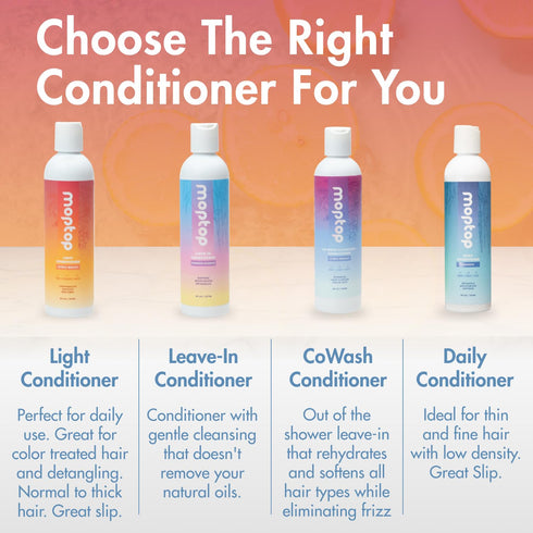 MopTop Light Conditioner, 8oz – Lightweight Hair Moisturizer for All Hair Types, Sulfate & Paraben Free, Citrus Medley