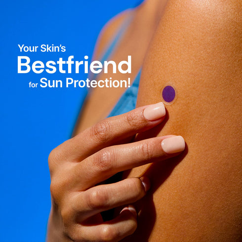 SpotMyUV UV Detection Stickers for Sunscreen, Patented Dermatrue SPF Sensing Technology, 32 Count