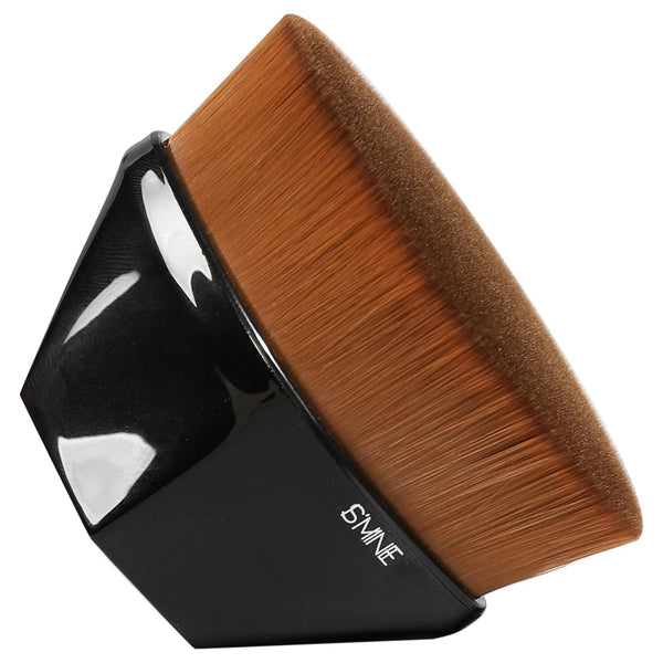 ISMINE Foundation Makeup Brush - Flat Top Kabuki Hexagon Face Blush Liquid Powder Brush with Bonus Protective Case