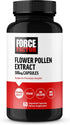 FORCE FACTOR Flower Pollen Prostate Support Supplement, 500mg Vegan Capsules for Men’s Health, 60 Count