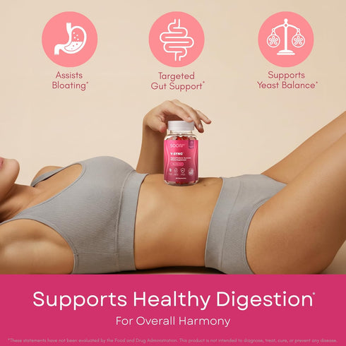 Gummies Immune, 60 Gummies SOON+ Feminine Balance for Women, V-Sync Pineapple Probiotics for pH Balance Support *