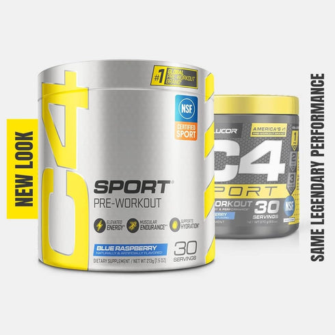 Cellucor C4 Sport Pre Workout Powder, Blue Raspberry, Pre Workout Energy with Creatine, 30 Servings, NSF Certified