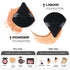WSYUB Blender Puff, 4Pcs Pure Cotton Face Soft Triangle Wedge Makeup Pad for Undereye - Black