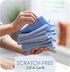 Hearth & Harbor Microfiber Cleaning Cloth, 12 Pack Blue Washcloths, Reusable Lint Free Towels for Cars and Cleaning