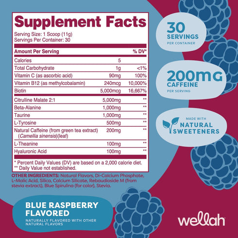 Get-Going Pre-Workout Drink Mix, Blue Raspberry Flavored, 30 Servings