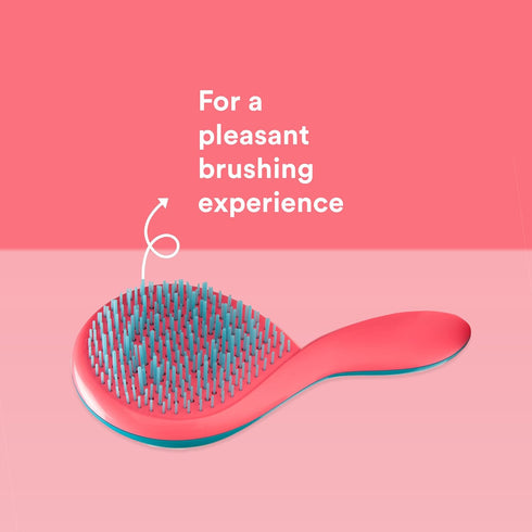 Michel Mercier The Girlie Detangle Brush, Painless Detangling Brush, Easy Grip Design for Thick and Curly Hair -