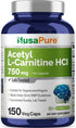 NusaPure Acetyl L-Carnitine - 750mg per Capsule, 150 Veggie Capsules (Non-GMO, Vegan), High Potency Acetyl L Carnitine