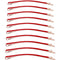 Pack of 10 Curved Jumbo Bobby Pins by Yishenyishi, Hair Clips (Red-10pcs)