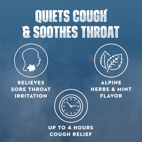 Mucinex Instasoothe Sore Throat Relief + Cough Relief, 40ct Lozenges with Alpine Herbs & Fresh Mint Flavor