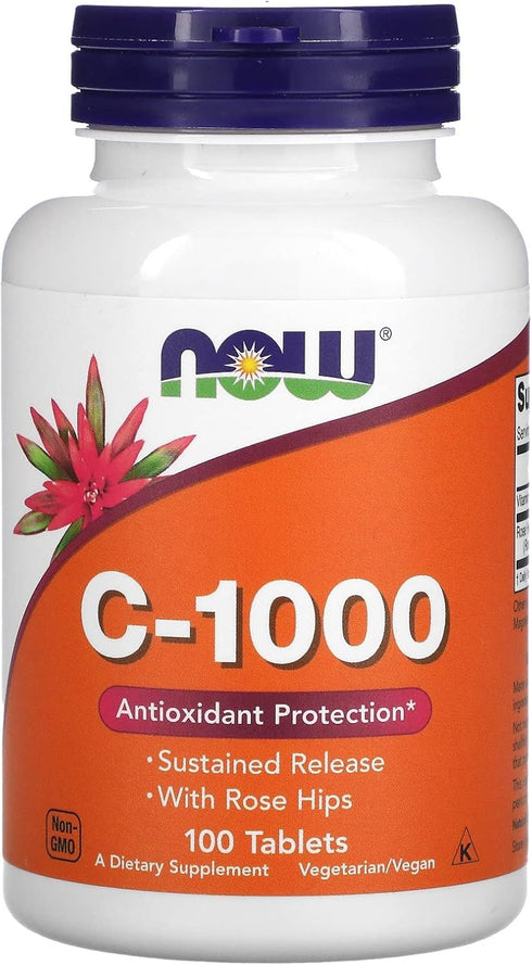 Now Foods Vitamin C-1000 Sustained Release, 100 Tablets