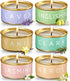Floral Scented Candles Gift Set, Natural Beeswax with Essential Oils, Holiday Aromatherapy