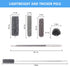 Microfiber Feather Duster 5-in-1 Kit: Extension Pole, Cobweb Duster, and Microfiber Dusters for Cleaning