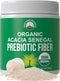 Organic Acacia Senegal Prebiotic Fiber Powder, Unflavored USDA Organic Plant Based Supplement for Gut Health
