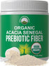 Organic Acacia Senegal Prebiotic Fiber Powder, Unflavored USDA Organic Plant Based Supplement for Gut Health
