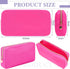 Hushee 4 Pcs Nylon Makeup Bag Christmas Gifts Preppy Zipper Pouch Nylon Toiletry Bag Waterproof Storage Bag for Women Girls Organizer (Black, Fuchsia, Mint, Grape,Small)