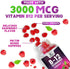 B12 Gummies for Adults, Extra Strength Energy 3000 mcg, Chewable Dietary Supplement for Metabolism & Immune Support