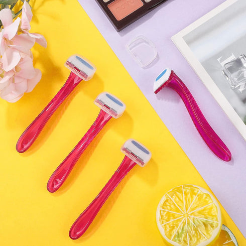 Honoson 30 Pieces Bikini Razors, Beauty Razor for Women, Bikini Line Trimmer and Small Armpit Trimmer (Rose Red)