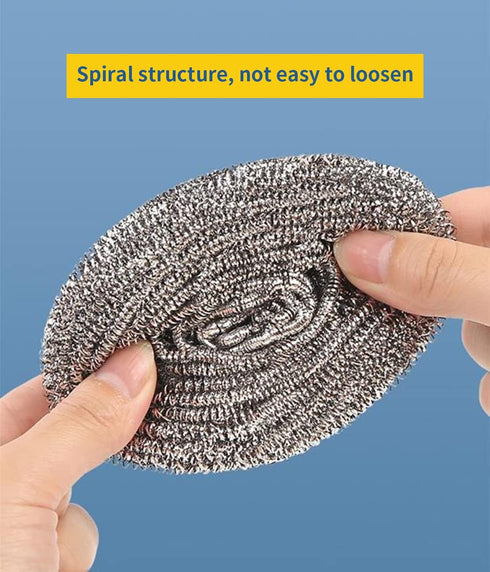 Steel Wool Scrubber, 24 Pads for Cleaning Dish Pots Pans Grills, Stainless Steel Scrubber for Kitchen Sinks Cleaning