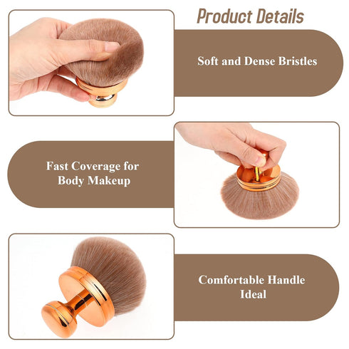 Qianyu Extra Large Makeup Brush for Bronze Blend, Self Tan Back Applicator, Kabuki Brush for Unblemished Makeup