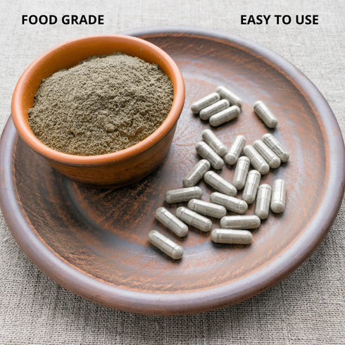 SMART SOLUTIONS Calcium Bentonite Clay Food Grade, 2 lb Pure Indian Healing Clay