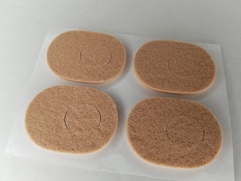 Flesh Felt Bunion Shields - 40 Pack Adhesive Oval Cushions, Medical Bandage for Foot Pain Relief, Bunions, Callus