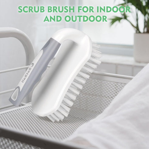 SetSail 3 Pack Scrub Brush, Heavy-Duty Scrub Brushes for Cleaning with Stiff Bristles Cleaning Brush for Shower