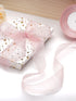 FAKILO Pink Organza Ribbon for Gift Wrapping, 2 Inch Shimmer Sheer Ribbon for Bouquet, Wedding, Christmas - 50 Yards