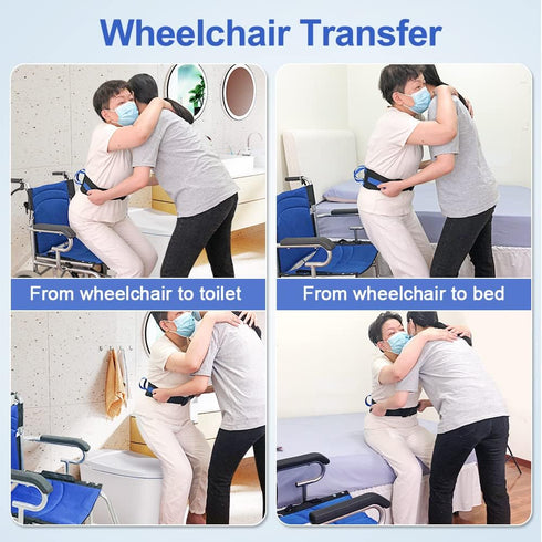 NEPPT Gait Belts Transfer Belts for Seniors, Safety Gait Belt for Lifting Elderly Fall Prevention