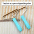2PC Pet Hair Remover for Couch, Manual Dog Hair Cleaner Pro, Lint Shaver for Furniture, Carpet Rake Scraper - Blue