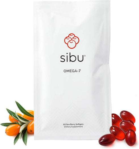 sibu Sea Buckthorn Omega-7 Softgels (30-Day Refill Sachet) – Supplement for Healthy Skin, Hair, Nails, and Dryness