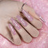 Pink Gel Nail Polish, Reflective Glitter Gel, Diamond Shimmer Nailpolish, Soak Off UV LED Cure Required for Nail Art