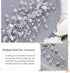 Unicra Bride Flower Wedding Hair Vine, Crystal Bridal Piece, Rhinestone Leaf Jewelry Headpiece for Women