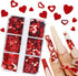 6 Grids Heart Nail Sequins 3D Holographic Nail Glitter Flakes for Valentine's Day Nail Decals for Women