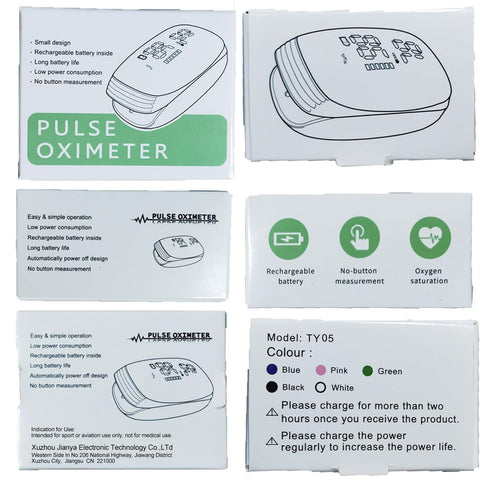 Rechargeable Pulse Oximeter Fingertip, Accurate Blood Oxygen Saturation Monitor, Fast SpO2 Reading (Black)