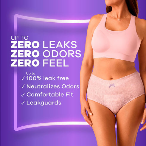 Always Discreet Adult Incontinence Underwear for Women, Extra Large, 15 Count, Up to 100% Bladder Leak Protection