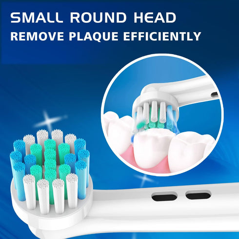 Replacement Brush Heads Compatible with Oral B Braun Electric Toothbrushes, 4PCS, Small Round Head Replace for Daily Clean, for Pro and Smart Series, for Triumph Professional Care Refills