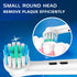 Replacement Brush Heads Compatible with Oral B Braun Electric Toothbrushes, 4PCS, Small Round Head Replace for Daily Clean, for Pro and Smart Series, for Triumph Professional Care Refills