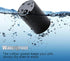 Portable Waterproof Metal Pill Case, Aluminium Alloy Round Organizer for Travel, Pocket Daily Pill Holder (Black)